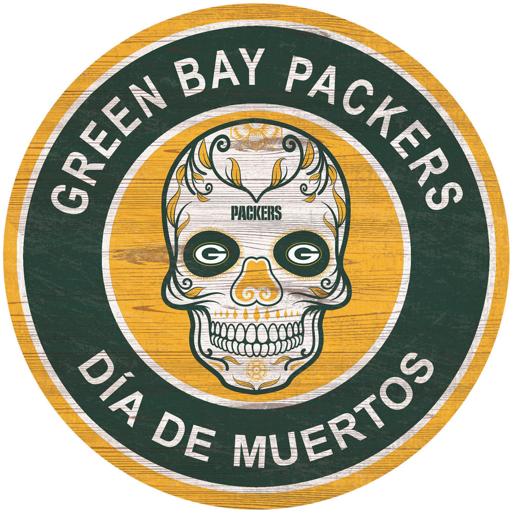 Wholesale NFL2141-Sugar Skull Circle / N2141-Green Bay Packers