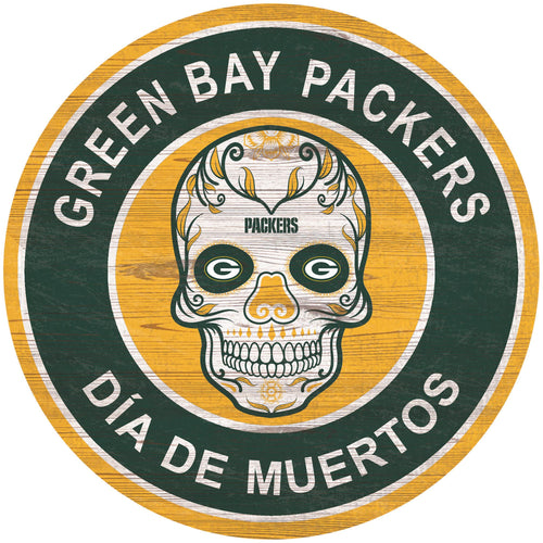 Wholesale NFL2141-Sugar Skull Circle / N2141-Green Bay Packers