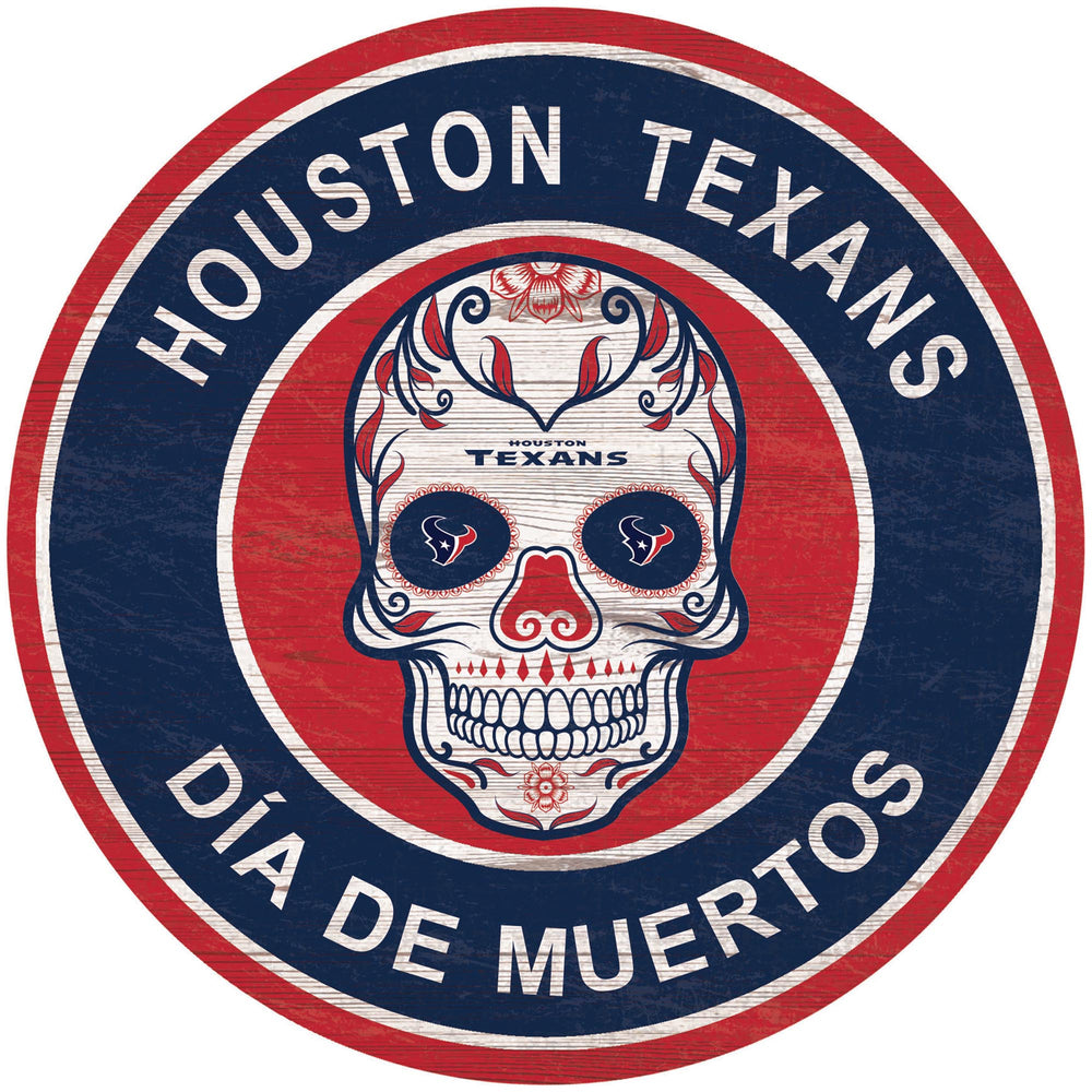 Wholesale NFL2141-Sugar Skull Circle / N2141-Houston Texans