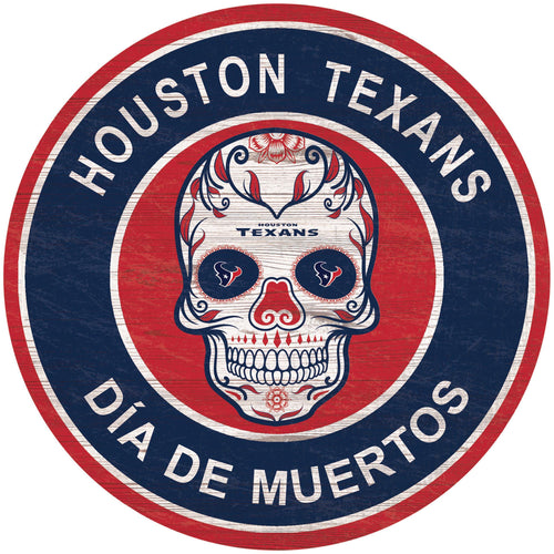 Wholesale NFL2141-Sugar Skull Circle / N2141-Houston Texans