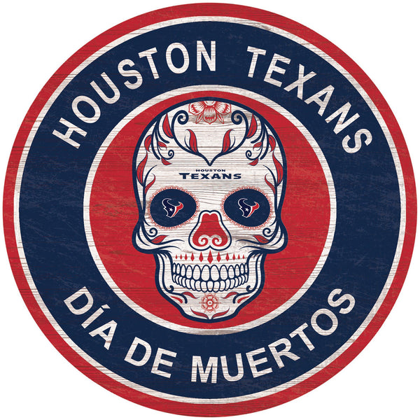 Wholesale NFL2141-Sugar Skull Circle / N2141-Houston Texans