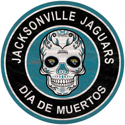 Wholesale NFL2141-Sugar Skull Circle / N2141-Jacksonville Jaguars