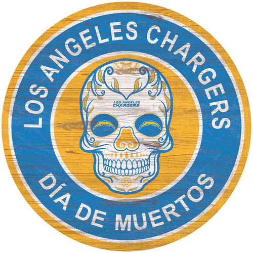 Wholesale NFL2141-Sugar Skull Circle / N2141-Los Angeles Chargers