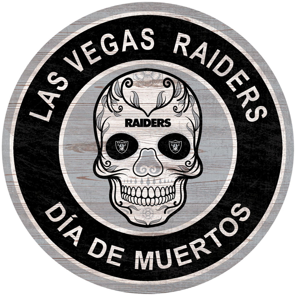 Wholesale NFL2141-Sugar Skull Circle / N2141-Las Vegas Raiders