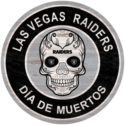 Wholesale NFL2141-Sugar Skull Circle / N2141-Las Vegas Raiders