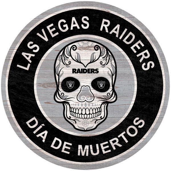 Wholesale NFL2141-Sugar Skull Circle / N2141-Las Vegas Raiders