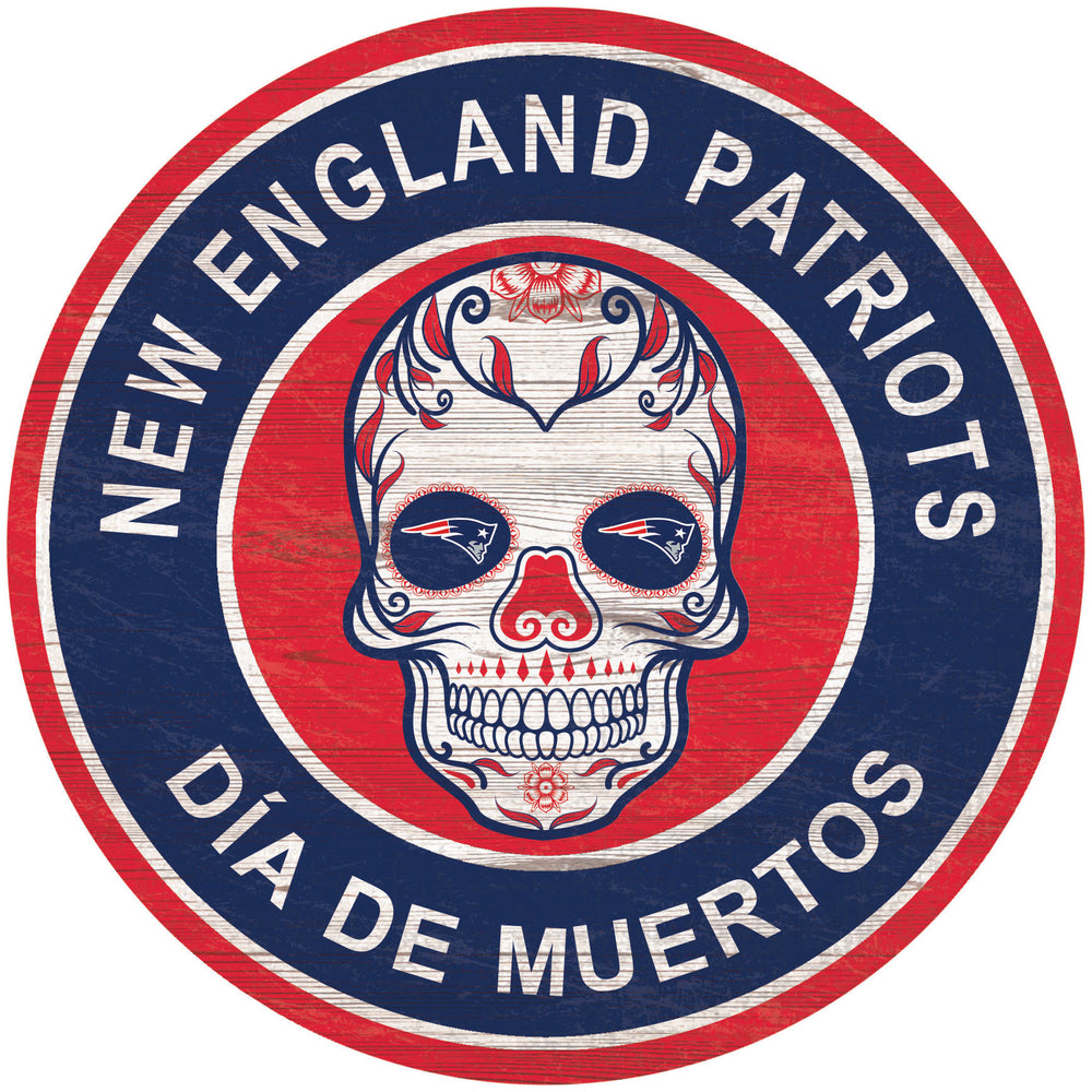 Wholesale NFL2141-Sugar Skull Circle / N2141-New England Patriots