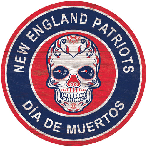 Wholesale NFL2141-Sugar Skull Circle / N2141-New England Patriots