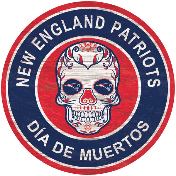Wholesale NFL2141-Sugar Skull Circle / N2141-New England Patriots