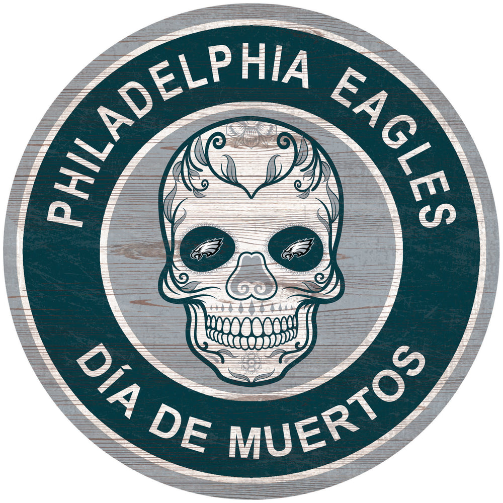 Wholesale NFL2141-Sugar Skull Circle / N2141-Philadelphia Eagles