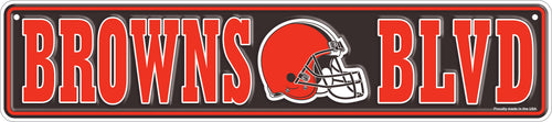 Wholesale NFL2151-Team Boulevard Metal 4x18 / N2151-Cleveland Browns