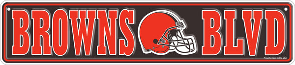 Wholesale NFL2151-Team Boulevard Metal 4x18 / N2151-Cleveland Browns