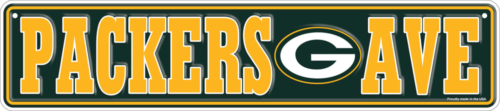 Wholesale NFL2151-Team Boulevard Metal 4x18 / N2151-Green Bay Packers