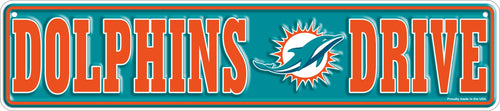 Wholesale NFL2151-Team Boulevard Metal 4x18 / N2151-Miami Dolphins