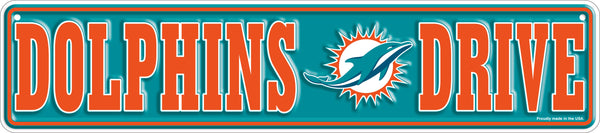 Wholesale NFL2151-Team Boulevard Metal 4x18 / N2151-Miami Dolphins