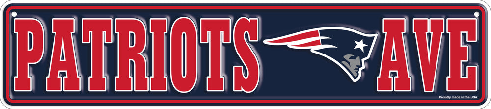 Wholesale NFL2151-Team Boulevard Metal 4x18 / N2151-New England Patriots