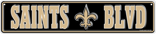 Wholesale NFL2151-Team Boulevard Metal 4x18 / N2151-New Orleans Saints