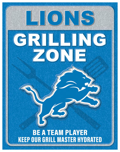 Wholesale NFL2154-Grill Zone Metal / N2154-Detroit Lions