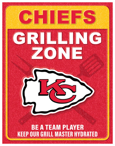 Wholesale NFL2154-Grill Zone Metal / N2154-Kansas City Chiefs