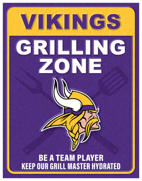 Wholesale NFL2154-Grill Zone Metal / N2154-Minnesota Vikings