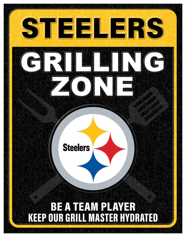 Wholesale NFL2154-Grill Zone Metal / N2154-Pittsburgh Steelers
