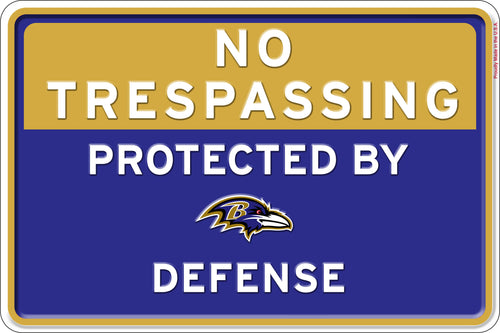 Wholesale NFL2159-No Trespassing 12x8 Metal / N2159-Baltimore Ravens