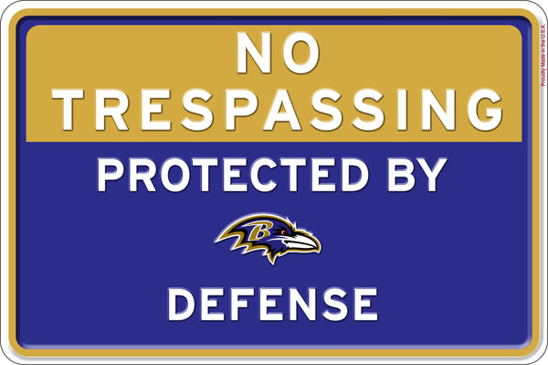 Wholesale NFL2159-No Trespassing 12x8 Metal / N2159-Baltimore Ravens