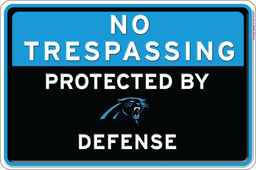 Wholesale NFL2159-No Trespassing 12x8 Metal / N2159-Carolina Panthers