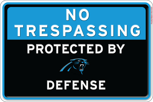 Wholesale NFL2159-No Trespassing 12x8 Metal / N2159-Carolina Panthers