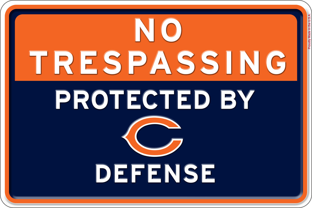 Wholesale NFL2159-No Trespassing 12x8 Metal / N2159-Chicago Bears