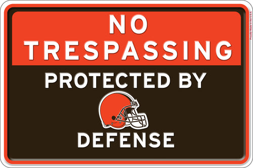 Wholesale NFL2159-No Trespassing 12x8 Metal / N2159-Cleveland Browns