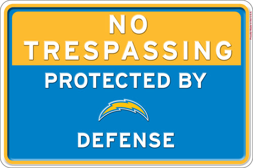 Wholesale NFL2159-No Trespassing 12x8 Metal / N2159-Los Angeles Chargers