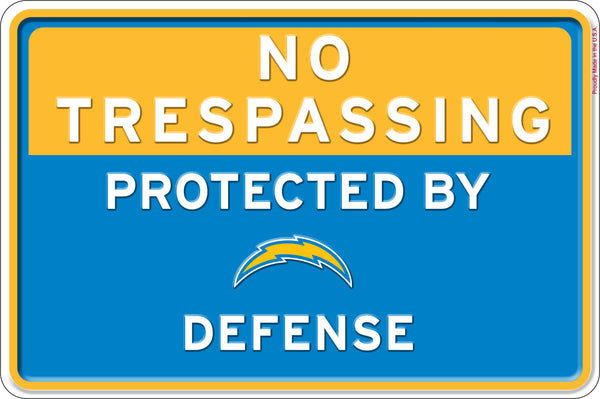 Wholesale NFL2159-No Trespassing 12x8 Metal / N2159-Los Angeles Chargers