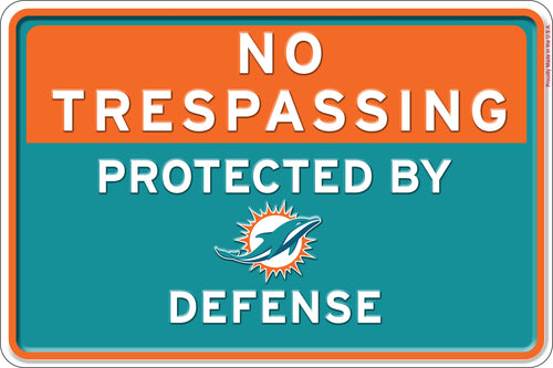 Wholesale NFL2159-No Trespassing 12x8 Metal / N2159-Miami Dolphins