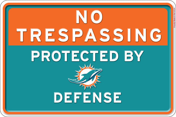 Wholesale NFL2159-No Trespassing 12x8 Metal / N2159-Miami Dolphins