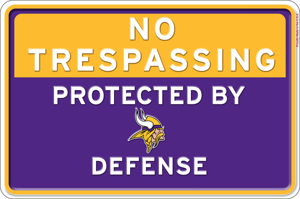 Wholesale NFL2159-No Trespassing 12x8 Metal / N2159-Minnesota Vikings