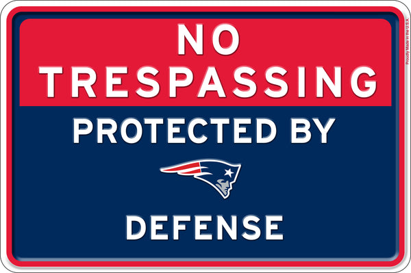 Wholesale NFL2159-No Trespassing 12x8 Metal / N2159-New England Patriots