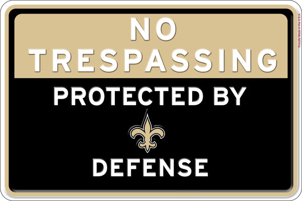 Wholesale NFL2159-No Trespassing 12x8 Metal / N2159-New Orleans Saints