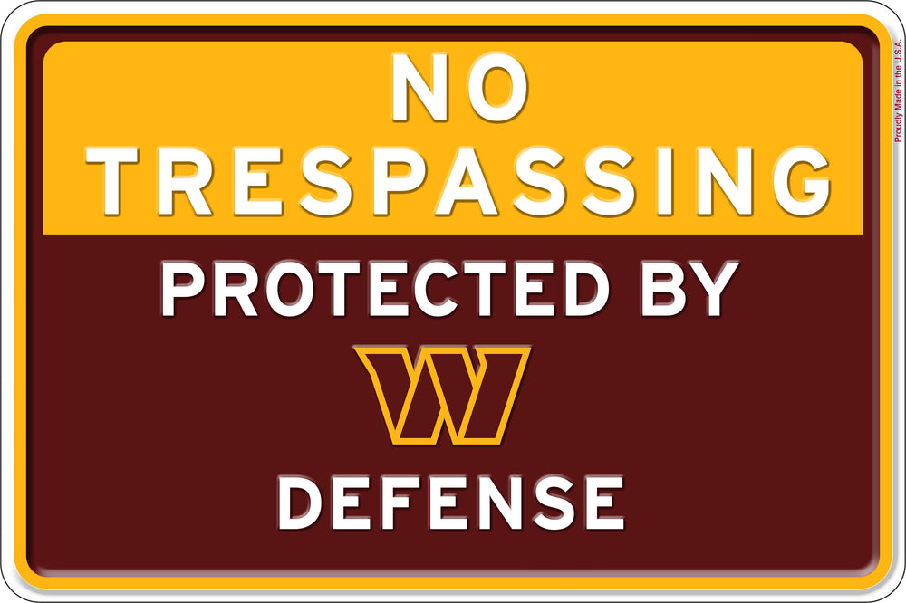 Wholesale NFL2159-No Trespassing 12x8 Metal / N2159-Washington Commanders