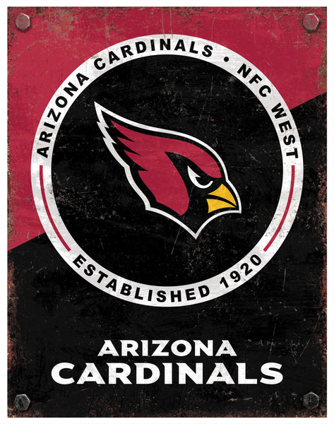 Wholesale NFL2164-Two Tone Metal Sign / N2164-Arizona Cardinals