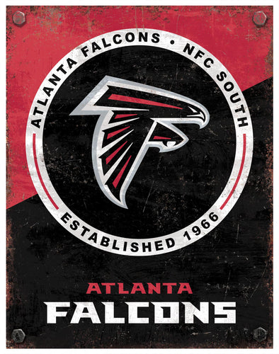 Wholesale NFL2164-Two Tone Metal Sign / N2164-Atlanta Falcons