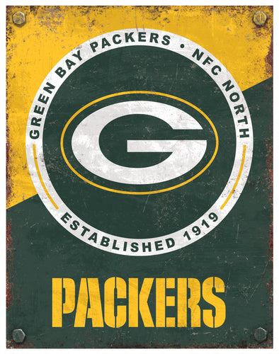 Wholesale NFL2164-Two Tone Metal Sign / N2164-Green Bay Packers