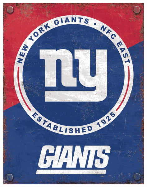 Wholesale NFL2164-Two Tone Metal Sign / N2164-New York Giants