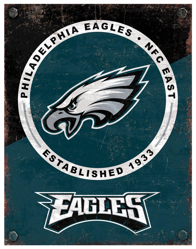 Wholesale NFL2164-Two Tone Metal Sign / N2164-Philadelphia Eagles