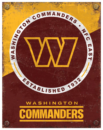 Wholesale NFL2164-Two Tone Metal Sign / N2164-Washington Commanders