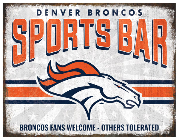 Wholesale NFL2165-Team Sports Bar Metal / N2165-Denver Broncos