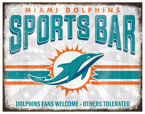 Wholesale NFL2165-Team Sports Bar Metal / N2165-Miami Dolphins