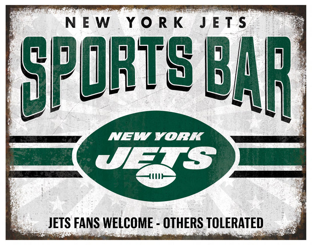 Wholesale NFL2165-Team Sports Bar Metal / N2165-New York Jets