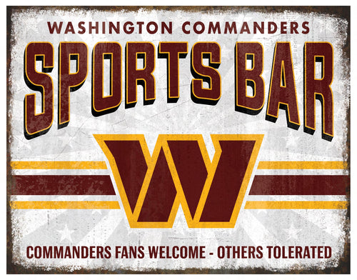 Wholesale NFL2165-Team Sports Bar Metal / N2165-Washington Commanders