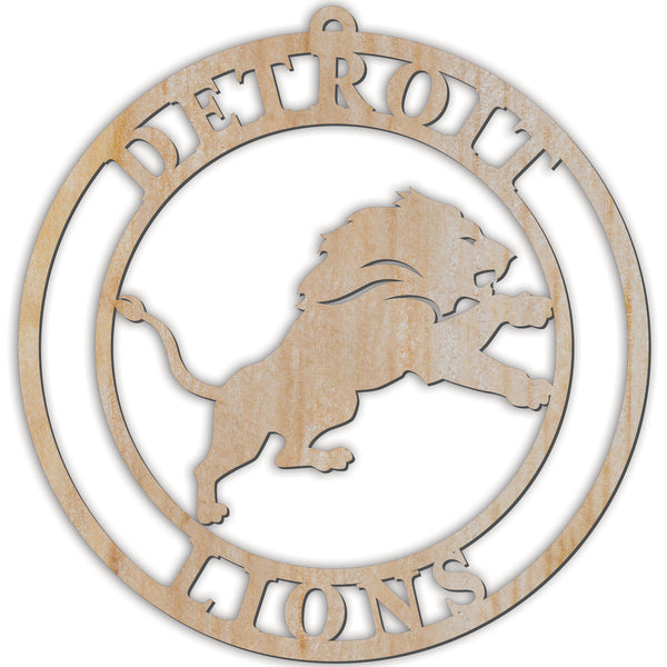Wholesale NFL2169-Luan Logo Cutout Ornament / N2169-Detroit Lions
